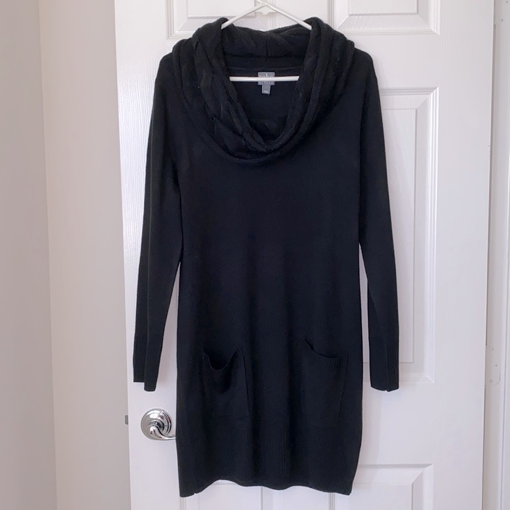 Soho Street - Black Cowl-Neck Sweater with Pockets